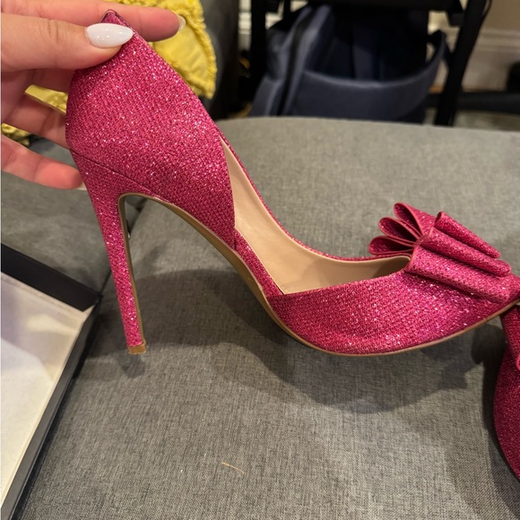 Betsey Johnson Pink Glitter Women's Shoes - Picture 5 of 12